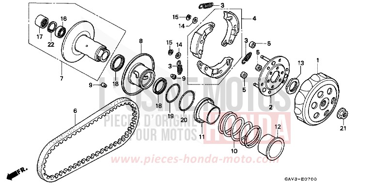ABTRIEBSFLAECHE von CB1300 Super Bold'or ABS PEARL CRYSTAL WHITE (NH193) von 1995